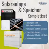 '6,38 kWp Solar Komplettanlage mit Speicher | Hybrid-Wechselrichter 6 kW + Stromspeicher 9,6 kWh'