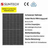 'Suntech 440 Wp N-Typ TOPCON Glas-Glas Solarmodul mit schwarzem Rahmen|36 STK Versand'