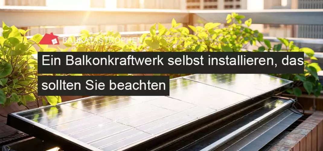 Ein Balkonkraftwerk selbst installieren, das sollten Sie beachten