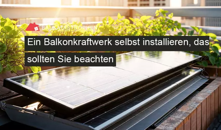 Ein Balkonkraftwerk selbst installieren, das sollten Sie beachten