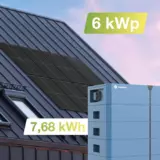 Solaranlage Universaldach 6kWp mit Speicher 7,68kWh
