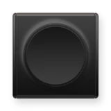 OneKeyElectro Set: Ein-Aus-Lichtschalter mit Florence Abdeckrahme, Unterputz, matt-Antifingerprint, Schutzart IP20, 230V/16A, rund - schwarz
