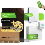 Solarscouts 10,56 kWp Komplettset Photovoltaikanlage | Bifacial & Fullblack| 8 kW Sungrow | 9,6 kWh Sungrow Speicher