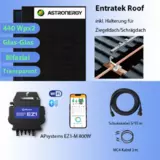 'Entratek Roof|Balkonkraftwerk 800W/880Wp Komplettset|Ziegeldach|EZ1-M&Astronergy 440W&5m Schukokabel'