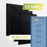 Solaranlage 12kWp mit Speicher 10,24kWh ohne Halterung