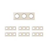 OneKeyElectro Set: 7х Garda Glas- Abdeckrahmen Set, Abdeckrahmen (3fach, waagerecht) für Lichtschalter oder Steckdose, Unterputz, matt- antifingerprint - beige