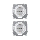 OneKeyElectro Set: 2х Schuko-Steckdosen Set, Steckdose mit Schraubklemmen und Erdung, 230V/16A, Schutzart IP20, gute Wärmebeständigkeit