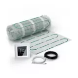 WARMON elektrische Wandheizung vertikal: Zweiader-Heizmatte ultradünn, Festwiderstandsheizkabel EcoPRO-100 mit Thermostat MCS 750 WIFI Touch weiß
