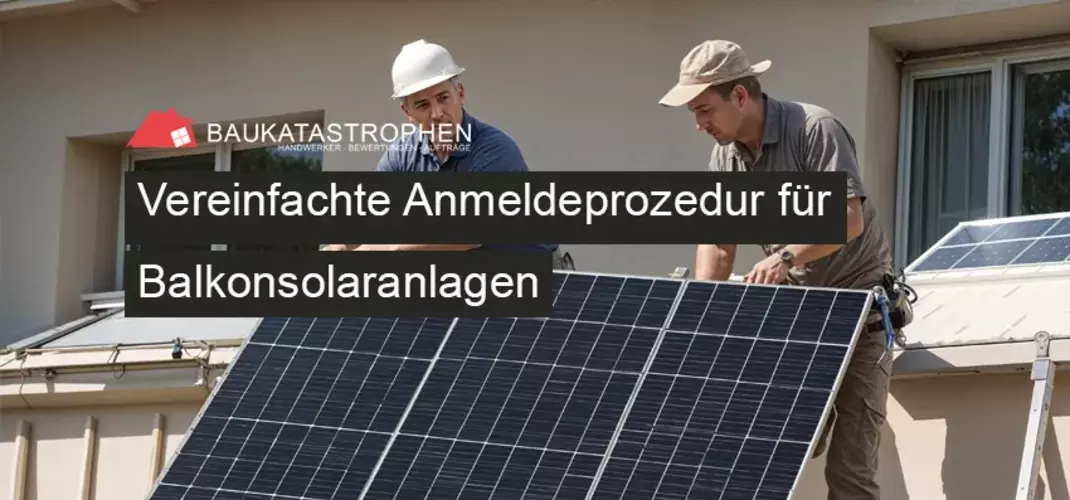 Vereinfachte Anmeldeprozedur für Balkonsolaranlagen bietet Vorteile für Handwerker und Privatpersonen