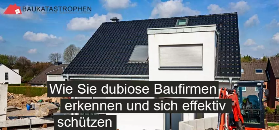 Wie Sie dubiose Baufirmen erkennen und sich effektiv schützen