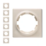 OneKeyElectro Set: 7x Florence Abdeckrahmen Set, Abdeckrahmen für Lichtschalter oder Steckdose 1fach, Unterputz, matt- antifingerprint, Schutzart IP20 - beige