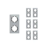 OneKeyElectro Set: 7х Garda Glas- Abdeckrahmen Set, Abdeckrahmen (2fach, senkrecht) für Lichtschalter oder Steckdose, Unterputz, matt- antifingerprint - grau