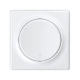 OneKeyElectro Set: Wechselschalter 1fach mit Florence Abdeckrahme, Steuerung ein Licht von zwei Orten, Lichtschalter rund, Unterputz, Schutzart IP20, 230V/16A
