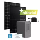 Balkonkraftwerk Basic 880/800 bifazial mit Balkonkraftwerkspeicher 3. Generation Basis 2,24 kWh
