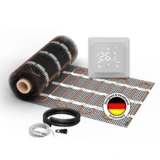 Еlektrische Fußbodenheizung für Fliesen: Zweiader-Heizmatte WARMON CLASSIC 150 W/m² mit Thermostat ТS 100 Smart WiFi Touch weiß - 4 m²