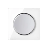 OneKeyElectro Set Ein-Aus-Lichtschalter mit Garda Abdeckrahmen einfach in Weiß, unterputz, Schutzart IP20, 230V/16A, rund