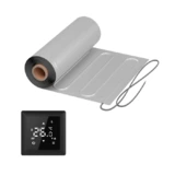 Elektrische Fußbodenheizung: Zweiader-Heizmatte mit Aluminiumfolie WARMON ALU 150 W/m² mit Thermostat ТS 100 Smart WiFi Touch schwarz - 10 m²