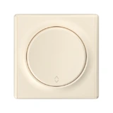 OneKeyElectro Set: Wechselschalter 1fach mit Florence Abdeckrahme, Steuerung ein Licht von zwei Orten, Lichtschalter rund, Unterputz, Schutzart IP20, 230V/16A - beige