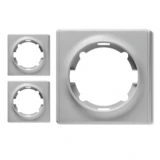 OneKeyElectro Set: 3x Florence Abdeckrahmen Set, Abdeckrahmen für Lichtschalter oder Steckdose 1fach, Unterputz, matt- antifingerprint, Schutzart IP20 - grau