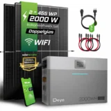 Deye Balkonkraftwerk-Set: 2kWh Niedervolt-Speicher AE-FS2.0-2H2 + 910Wp Trina Solar Vertex S+ Doppelglas TSM-455NEG9R.28