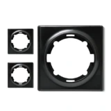 OneKeyElectro Set: 3x Florence Abdeckrahmen Set, Abdeckrahmen für Lichtschalter oder Steckdose 1fach, Unterputz, matt- antifingerprint, Schutzart IP20 - schwarz