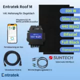 'Entratek Roof M|Balkonkraftwerk 800W/880Wp|Ziegeldach|EZ1-M&Suntech 440 Bifazial&5m Schukokabel'