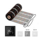 Еlektrische Fußbodenheizung für Fliesen: Zweiader-Heizmatte WARMON ULTRA 200 W/m² mit Thermostat ТS 100 Touch schwarz - 10 m²
