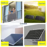 'Entratek Flat M |Balkonkraftwerk 800W/880Wp Komplettset|EZ1-M&Suntech 440 Bifazial'