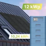 Solaranlage Universaldach 12kWp mit Speicher 10,24kWh