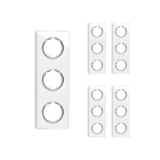 OneKeyElectro Set: 5х Garda Glas- Abdeckrahmen Set, Abdeckrahmen (3fach, senkrecht) für Lichtschalter oder Steckdose, Unterputz, matt- antifingerprint