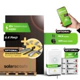 Solarscouts 4400W Komplettset Photovoltaikanlage | Bifacial & Fullblack| 5kWh Speicher | Unterkonstruktion