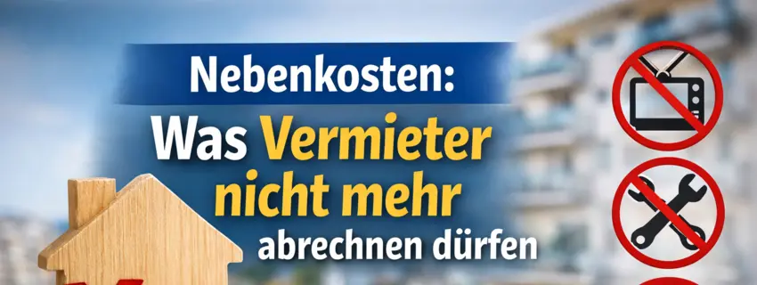 Was Vermieter nicht mehr als Nebenkosten abrechnen d&uuml;rfen