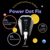 'Entratek Wallbox Power Dot Fix (KfW 442) 22 kW 7 m|§14a EnWG konform - ohne 4G'