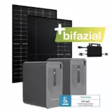 Balkonkraftwerk Basic 880/800 bifazial mit Balkonkraftwerkspeicher 3. Generation Basis und Erweiterung 4,48 kWh