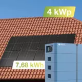 Solaranlage Ziegeldach 4kWp mit Speicher 7,68kWh