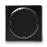 OneKeyElectro Set: Wechselschalter 1fach mit Florence Abdeckrahme, Steuerung ein Licht von zwei Orten, Lichtschalter rund, Unterputz, Schutzart IP20, 230V/16A - schwarz