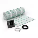 WARMON elektrische Fußbodenheizung für Fliesen: Zweiader-Heizmatte ultradünn, Festwiderstandsheizkabel EcoPRO-100 mit Smart Thermostat R7C-716 WIFI Farb-LCD schwarz - 9 m²