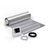 WARMON elektrische Fußbodenheizung für Laminat: Zweiader-Heizmatte mit Aluminiumfolie AluPro-150 (150 W/m²) mit Smart Thermostat R7C-716 WIFI Farb-LCD weiß - 1 m²