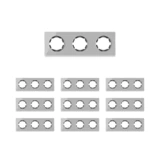 OneKeyElectro Set: 10х Garda Glas- Abdeckrahmen Set, Abdeckrahmen (3fach, waagerecht) für Lichtschalter oder Steckdose, Unterputz, matt- antifingerprint - grau