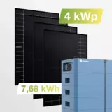 Solaranlage 4kWp mit Speicher 7,68kWh ohne Halterung