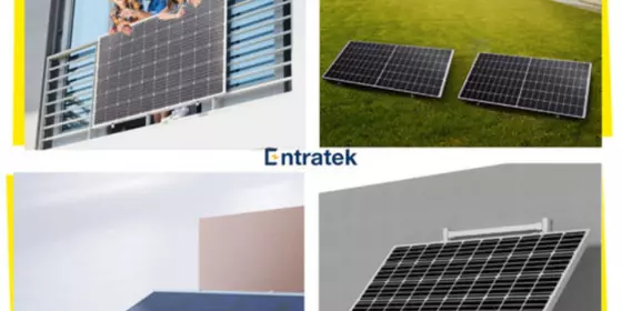 'Entratek Flat M |Balkonkraftwerk 800W/870Wp Komplettset|EZ1-M&JA Solar 435 Bifazial' ansehen
