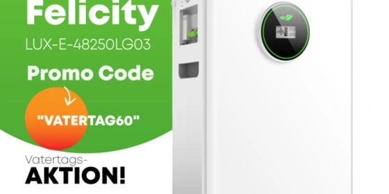 Felicity 12,5kWh Wandspeicher | LUX-E-48250LG03 | Generation 2 | Mit Löschbombe | Versandkostenfrei Aktion ansehen