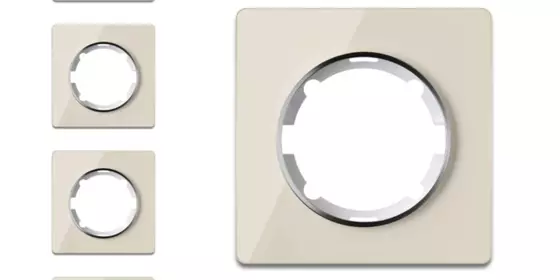 OneKeyElectro Set: 5x Garda Glas- Abdeckrahmen Set, Abdeckrahmen für Lichtschalter oder Steckdose 1fach, Unterputz, Schutzart IP20 - beige ansehen