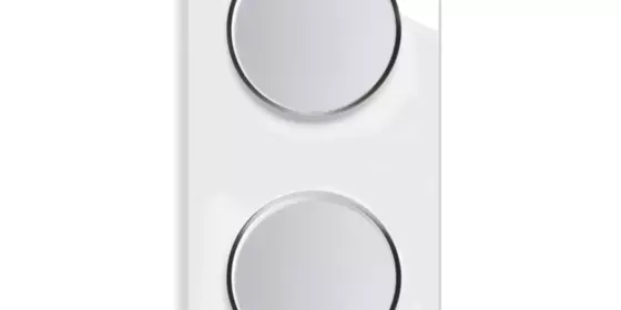 OneKeyElectro 2x Lichtschalter 1fach + Glas-Abdeckrahmen 2fach senkrecht, Komplette Schaltlösung, Schalter-Set, rund, Unterputz, Schutzart IP20, 230V/16A - weiß ansehen