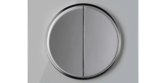 OneKeyElectro Design-Serienschalter 2fach grau mit Glas-Abdeckrahmen grau, Garda Line, rund, 1 Weg, Unterputz, Schutzart IP20, 230V/16A ansehen