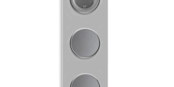 OneKeyElectro Schuko-Steckdose + 2x Lichtschalter einfach + elegantem Garda Glas-Abdeckrahmen 3fach, senktrecht, Schraubklemmen, 230V/16A, Schutzart IP20, gute Wärmebeständigkeit,  - grau ansehen