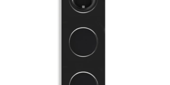 OneKeyElectro Schuko-Steckdose + 2x Lichtschalter einfach + elegantem Garda Glas-Abdeckrahmen 3fach, senktrecht, Schraubklemmen, 230V/16A, Schutzart IP20, gute Wärmebeständigkeit,  - schwarz ansehen