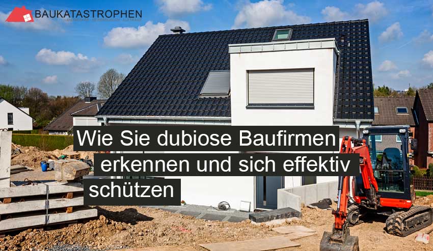 Wie Sie dubiose Baufirmen erkennen und sich effektiv schützen